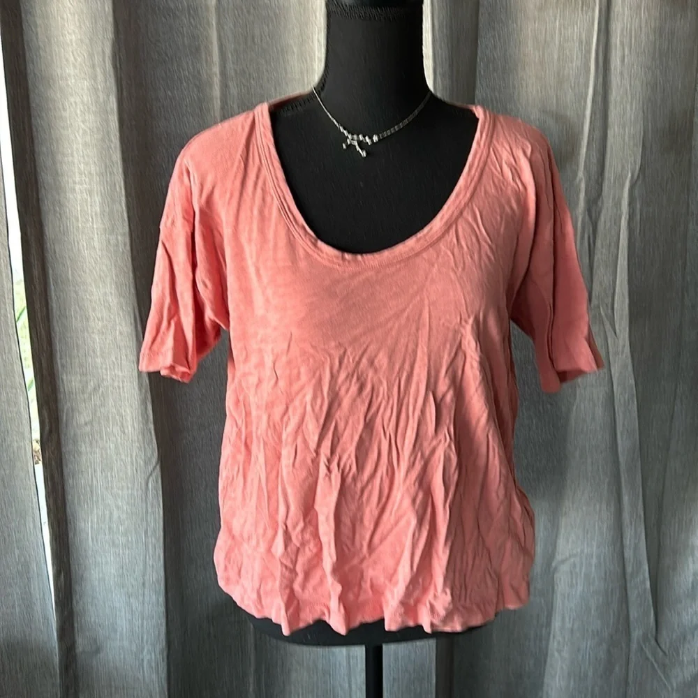 Pink Orange J. Crew Blouse